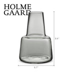Holmegaard Flora Vase by Louise Campbell | Mouth-Blown Glass | Smoke | 9.4 Inch