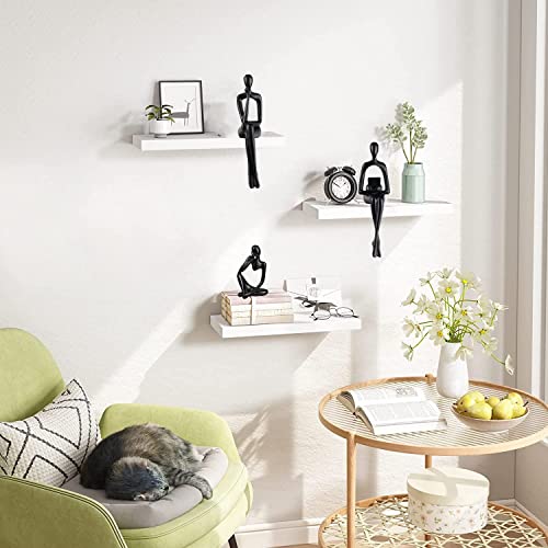 Prettidecor Home Decor Thinker Statue Accents, Set of 3 Thinker Sculptures Office Decor Modern Abstract Resin Decoration on Shelf Table Desk for Living Room Office Bedroom (Large Black) - color: Black, size: Large