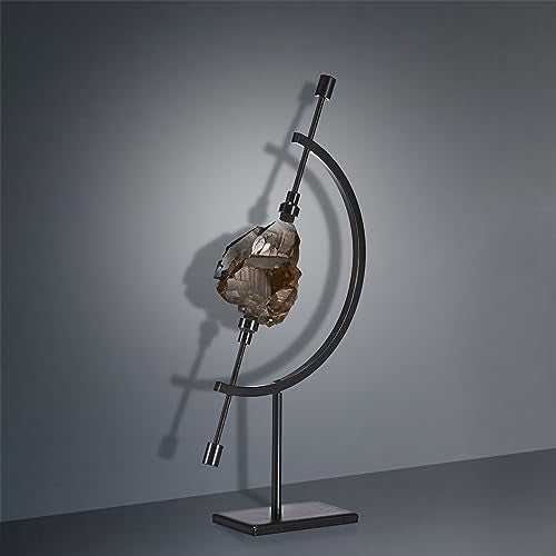JUXYES Black Metal Sphere Holder Caliper Stand, Hold Max to 2-7/8, Black Caliper Style Display Stand for Mineral, Ornament, Gem, Shell, Coin, etc - color: Black, size: S