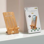 Pezin & Hulin Wooden Bamboo Cell Phone Stand, Wood Charging Dock Holder, Portable Desktop Phone Rack, Compatible with Mobile Phone and Tablet -Slim Version - color: Stand (Phone) Slim