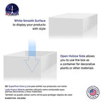 Marketing Holders Tall Acrylic Retail Display Box Cube Pedestal Art Sculpture Stand White Lucite Plinthe 12" x 12" x 32" Wedding Flower Tower One Piece Plexiglass Column