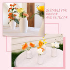 8 Pack Ceramic Bud Vase, White Ceramic Vase Modern Mini Bud Vase in Bulk for Centerpieces, Small White Vase for Flowers Pampas Grass, Wedding, Home - color: White-set of 8
