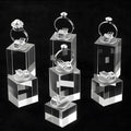 7 Pcs Clear Ring Holder, Crystal Acrylic Cube Ring Display Stand for Jewelry Showcase, Engagement Wedding Rings, Perfect for Store Countertop, Photography, and Gift Presentation - color: Cube
