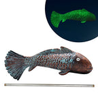 Antique Luminous Outdoor Koi Fish Statues - Resin Koi Fish Yard Art Decor for Garden, Patio, Lawn, Pond