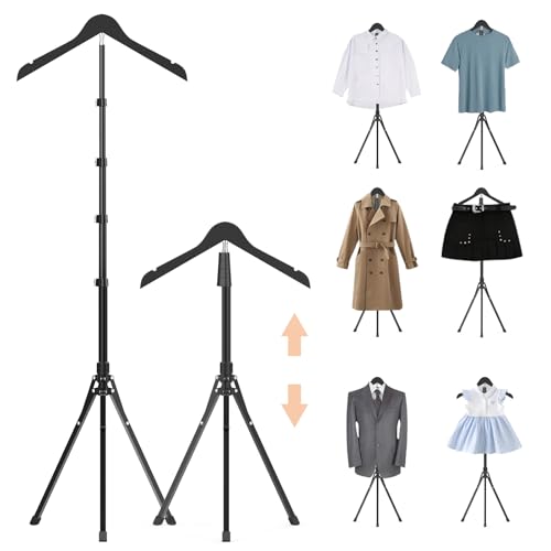 2 Pack Adjustable Shirt Display Stand 32-63 Inch, Foldable Clothing Display Stand Mannequin Torso for Retail Vendors, Multi-Use Steamer Rack Stand for Clothes Garment (2) - color: 2 Pack