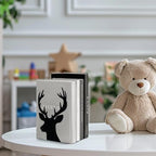 Peacoblue Metal Bookends for Shelves, Modern Decorative Heavy Duty Study Book Support Stoppers for Office, Desk, Shelf, Room 5.3"x4.3"x7.9" Cast Iron Simple Tall Bookends, 1 Pair (Deer Head) - style: Deer Head