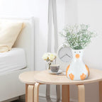 Ceramic Goose Vase White Modern Flower Vase with Unique Goose Design Aesthetic Table Decor Funky Trendy Art Planter Holder for Flowers, Home Office Shelf Decoration