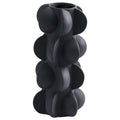 9-Inch Ceramic Flower Vase for Modern Farmhouse Decoration, Flower Vase for Home Decor Living Room, Home, Office, Centerpiece,Table and Wedding (Small, Black)