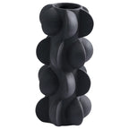 9-Inch Ceramic Flower Vase for Modern Farmhouse Decoration, Flower Vase for Home Decor Living Room, Home, Office, Centerpiece,Table and Wedding (Small, Black)