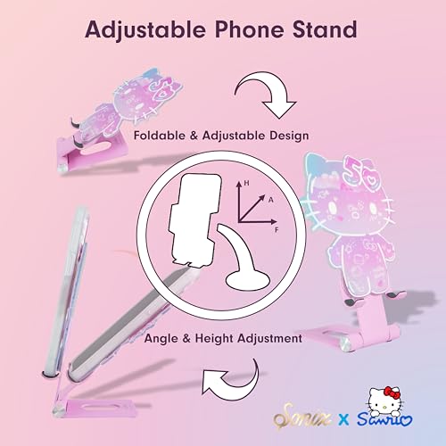 Sonix x Sanrio Character Phone Stand | Adjustable Cell Phone Holder, Desk Stand, Dock | Hello Kitty 50th Anniversary - color: Hello Kitty 50th