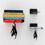 Artori Design Floating Bookshelf for Kids, Invisible Metal Book Shelf, Wall Decore Bookshelf for Book Lovers (Superhero) - size: Supershelf