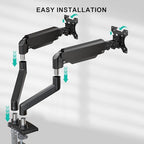 WALI Dual Monitor Stand for 13-32 inch Computer Screens, Dual Monitor Arms for 2 Monitors Holds up to 22 lbs, Height Adjustable Dual Monitors Mount, VESA 75x75/100x100mm (GSMP002N), Black - size: 13"-32", style: Dual Arms