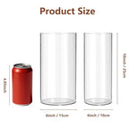 2 Pack Acrylic Cylinder Vases, Non-breakable Vase for Centerpieces,10 inch Tall Clear Flower Vase Bulk Floating Candle Holder for Wedding Table Home Decor and Party (6 x10 in+4 x10 in) - size: 2 Pack(4''W x 10''H & 6''W x 10''H)