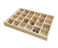 Premium Grade Beige Velvet Jewelry Organization Tray 24 Grids Removable and Rearrangeable Dividers Drawer Insert Closet Organizer Stackable - color: 24 Grid Jewelry Tray