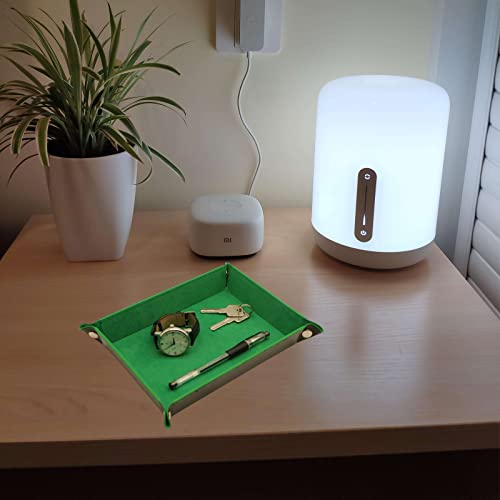 Valet Organizer - Catchall Tray for Jewelry, Wallets, Watches, Keys, Coins, Phones, Glasses - Perfect for Nightstand, Desk, Entryway - color: Green