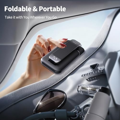 iWALK Magnetic Cell Phone Stand for Desk, Angle and Height Adjustable Mobile Phone Holder, Foldable Magnet Stand for iPhone 17 16 15 14 13 12 Pro Max and iPad, Cell Phone Holder for Samsung, Black - color: Black