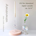 Candle Stick Candle Holder, Glass Candle Holders for Table Centerpiece, Modern Style Iridescent Candle Holder Mixed 4pcs - color: Iridescent