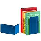 Acrimet Premium Metal Bookends (Heavy Duty) (Deep Blue Color) (1 Pair) - color: Dk Blue