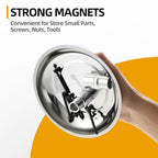 GRENPRO Magnetic Tray 4-Pack | Stainless Steel Magnetic Parts Trays | 3 Inch, 6 Inch, Square & Shallow Tray Set - style: Assorted (Round, Square, Shallow)