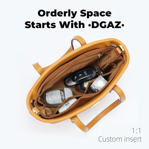 DGAZ Lightweight Purse Organizer Insert for The Row Ns Parker Tote S/M/L, Silk DupontPaper Inner Bag for Luxury Bag (Medium, Gold) - color: Gold, size: Medium