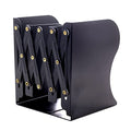 Adjustable Bookends Metal Book Ends for Heavy Book Holder Heavy Duty Bookends Nonskid Bookcase Desktop Book Organizer Binder Holder - color: Simple Black