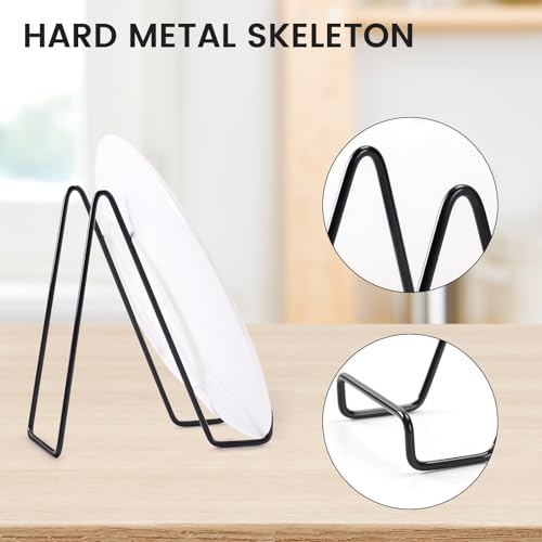 6 Pack 6 Inch Plate Stands for Display,Book Display Stand,Metal Plate Holder Display Stands,Small Easels for Display,Suitable for Books, Desktop Art, Images,Photos,and Collages - size: 6inch 6pack