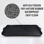 Matace 1 Pack Rubber Small Boot Tray for Entryway,Boot Mat,Shoe Tray,Shoe Mat for Indoor and Outdoor Use, 27.95"x 15.74" (Pack of 1) - size: 29.5" x 15.7" x 1.2"