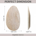 BUICCE Unique Decorative Tray, 12x6.7 Inch Natural Travertine Tray for Jewelry, Rings, Candle Holder, Bathroom Vanity & Tabletop Decor
