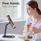 CreaDream Tablet Stand, Heavy Aluminum Tablet Holder for Desk with Adjustable 360° Swivel Bracket, Compatible with iPad Pro/Air/Mini, Galaxy Tab, Surface Pro, Kindle Fire 4.7''-13", Black - size: Short - One Arm