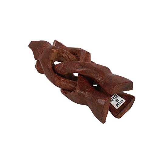Indian Consigners Cobra Wooden Tripod Stand (Stained (Reddish Brown), 4 Inches) - color: Stained (Reddish Brown), size: 4 Inches