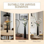 8.5" Black Frosted Ceramic Bud Vase - Conic Single Stem Flower Vase for Home Table Office Desk Decor Slender Minimalist Centerpiece