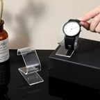 2 Pcs Clear Watch Stand, Acrylic Watch Display Holder, Single Portable Watches Display Stand, Simple Bracelet Holder Stands for Men Women Home Bedroom Office Desk Watches Decoration