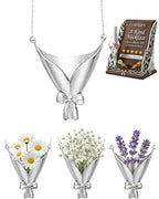DIY Flower Bouquet Necklace Wearable Vase Pendant Insert Real Dried Flowers Handmade Customizable - color: 1pc(no Flower)