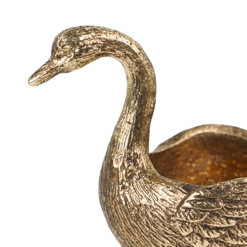 NIKKY HOME Gold Swan Tealight Candle Holders Set of 2, Centerpiece Table Decorations, Decorative Metal Stand for Tea Light Candles, Votive Candles