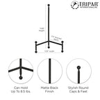 TRIPAR Modern Tripod Easel Display, Black Finish - Lightweight & Durable Design - Perfect for Displaying Decorative Pictures, Artwork, Plates, Tiles, & More (12 Inch) - size: 12 Inch