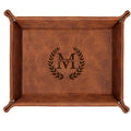 Personalized Engraved Leather Tray for Men with Engraved Name, PU Leather Valet Organizer for Dad, Custom Gift for Him, Custom Catchall Tray for Desk, Office, Accessories Travel Organizer for Men - style: Men Gift
