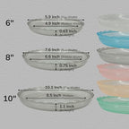 12Pcs Clear Plant Saucer, 6 8 10 Inch Durable Plastic Plant Tray, Round Plant Pot Saucers, Drip Tray for Indoor and Outdoor Garden, Amber Brown - color: Amber Brown(6" 8" 10")