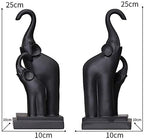 Bookend Elephant Resin Sculptural Bookend Art Bookend Black Shelf bookend Office Non-Slip and Stable Book Holders Study Room Bookcase Resin Decorations