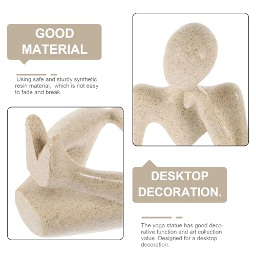 STOBAZA Abstract Thinker Statue Minimalist Figurine for and Office Decor Aesthetic Desktop Ornament Lightweight and Easy to Clean Abstract Sculpture for Unique Style