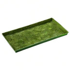 HF by LT Pine Branch Pattern Enamel Boot Tray, 30 x 13 inches, Forest Green - color: Pine Branch Design, Forest Green