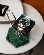 LYS&LYX Watch stand watch display stand watch holder watch Handcrafted watch holder (1-green/silver/black) - color: green/silver/black