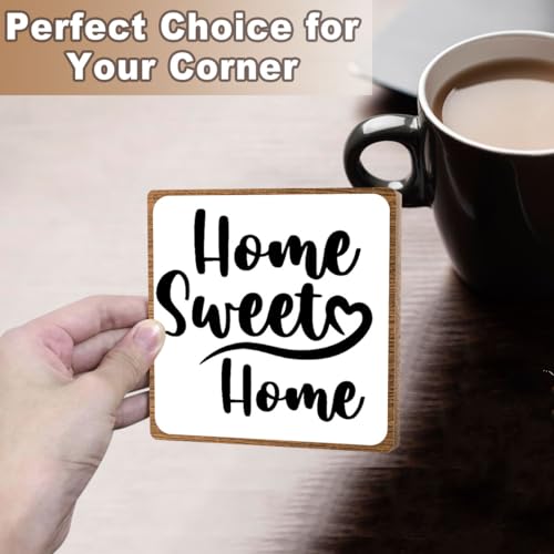 Toerifer Funny Home Decor, Home Sweet Home Sign, Cute Home Gifts for Women Men, Housewarming Gifts for Family, Wooden Plaque for Living Room, Home, Desk Cubicles - style: sweet home