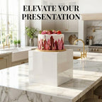 Moen Acrylic Nesting Stand Display Cube Box with Hollow Bottom 6 Pcs Pitcher Boxes for Display (Whith) - color: Whith