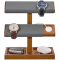 ProCase Wood Watch Display Stand Holder for Men, Wristwatch Tower with T-Bar Design, Hanging Watch Rack, Wooden Wrist Watch Tree - color: Brown, size: 2-Tier