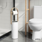 Umbra Bellwood Toilet Paper Stand Holder with Reserve Storage Compartment for 3 Rolls