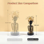 Lescafita African Woman Art Sculpture with Gold Floral Crown, Exquisite African Statue, Emotional Modern Home Art Gift for Various Settings Such as Home, Bookshelves, desks, or Offices(7.68 inch - color: 711-gold S