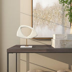 Deco 79 Polystone Abstract Decorative Sculpture Cut-Out Home Decor Statue with Marble Stand, Accent Figurine 12" x 3" x 13", White - size: 12" x 3" x 13"