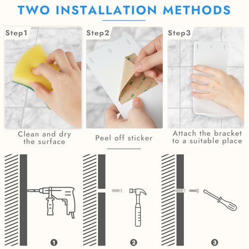 2PCS Dispenser Drip Tray Wall Mount Soap Dispenser Bracket,Laundry Detergent Drip Catcher Prevent Dripping and Spraying, Easy to Clean(White) - color: White