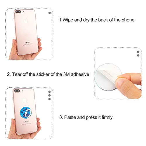 Bonoma Phone Ring Stand, 3 Pack Dog Paws 360 Degree Rotation Finger Grip Stand Holder Compatible with Smartphones and Tablets - color: Dog Paws