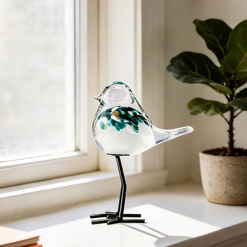 Glass Bird Figurines Art Collectible Ornaments Statue Figurines Modern Handmade Sculpture Home Decor - color: Bd-5